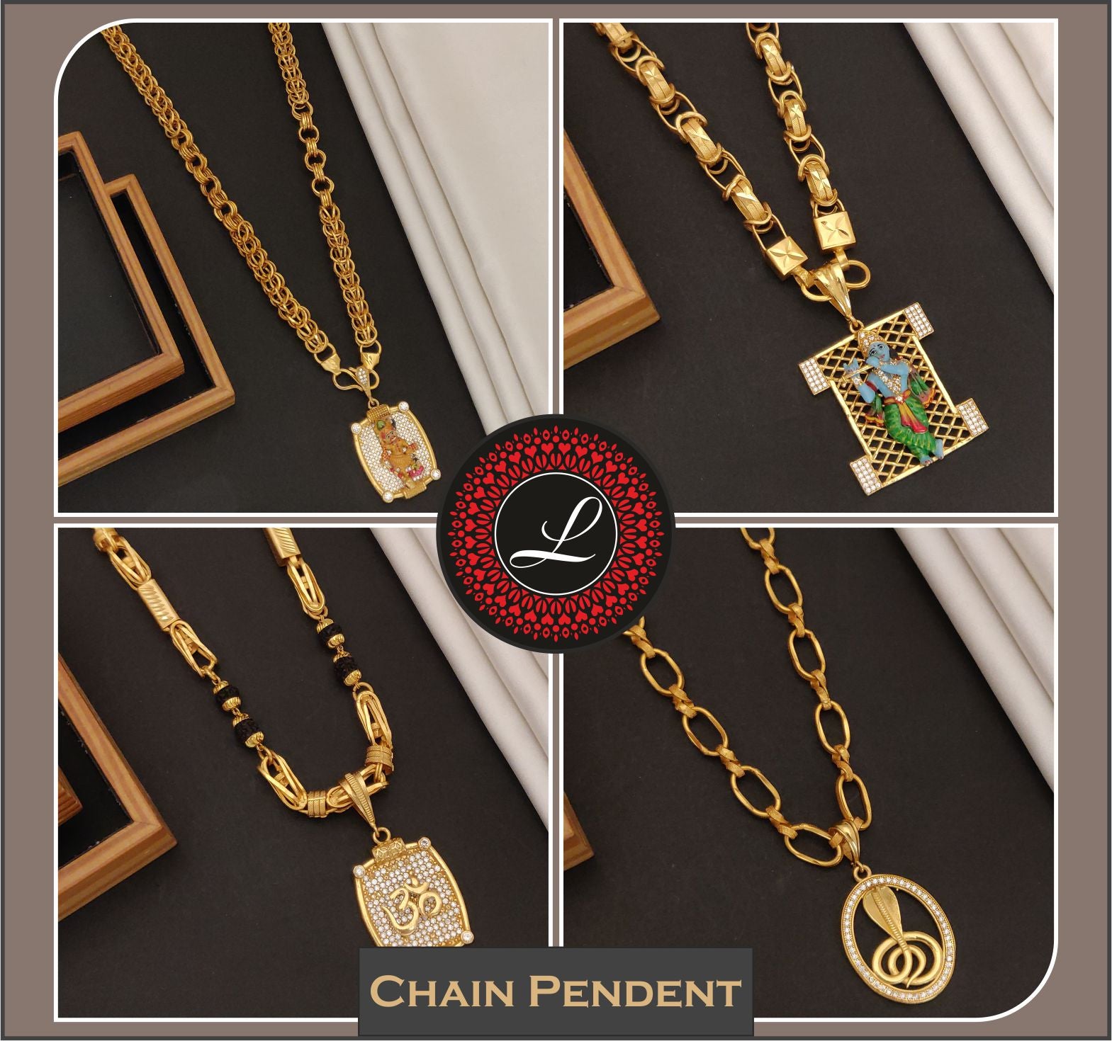 Chain with Pendant - (Combo Set) - Lux Link Jewellery