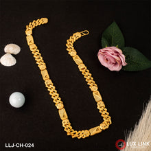 1 Gram Gold Plated 2 In 1 Latest Design Pokal Chain for Men - CH - 024