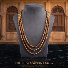 Gold Plated 3 Line Best Quality Rudraksha Mala for Men ML -022