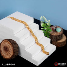 1 Gram Gold Plated Glamorous Design Box Bracelet for Men - BR - 001