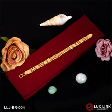 1 Gram Gold Plated 2 In 1 Amazing Design Nawabi Bracelet for Men - BR - 004