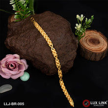 1 Gram Gold Plated Distinctive Design Best Quality Bracelet for Men - BR - 005