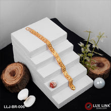 1 Gram Gold Plated Glamorous Design Box Bracelet for Men - BR - 006