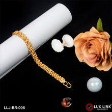 1 Gram Gold Plated Glamorous Design Box Bracelet for Men - BR - 006
