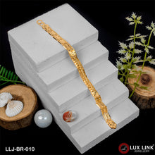 1 Gram Gold Plated 2 In 1 Nawabi Artisanal Design Bracelet For Men - BR - 010