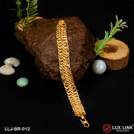 1 Gram Gold Plated Awesome Design Pokal Bracelet for Men - BR - 012