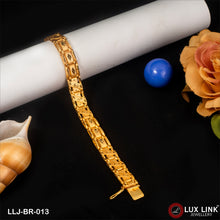 Fancy Design High-Quality Gold Plated Bracelet for Men - BR - 013