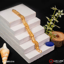 Glittering Design Gold Plated Box Bracelet for Men - BR - 014