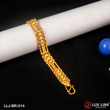 Glittering Design Gold Plated Box Bracelet for Men - BR - 014