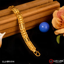 Glittering Design Gold Plated Box Bracelet for Men - BR - 014