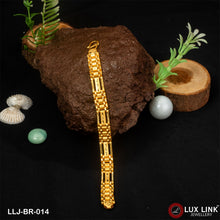 Glittering Design Gold Plated Box Bracelet for Men - BR - 014