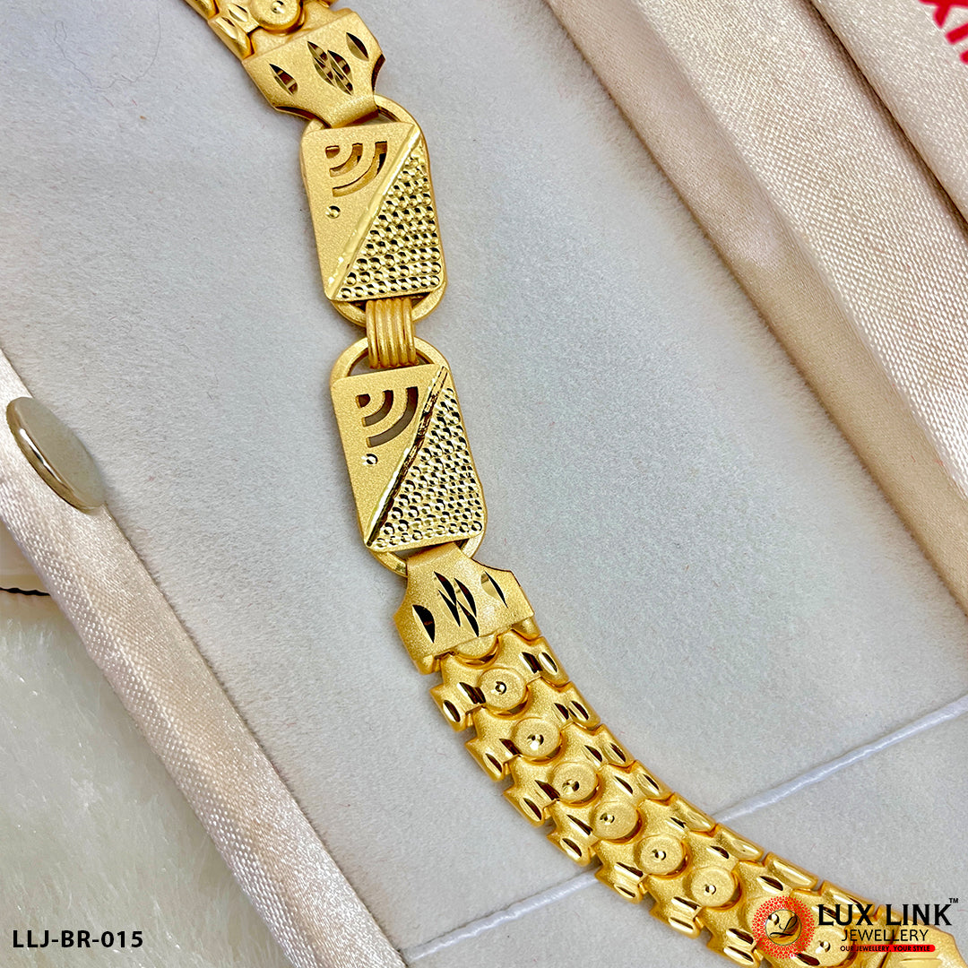 Finely Detailed Design Gold Plated Pokal Nawabi Bracelet for Men - BR-015