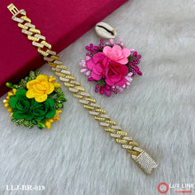 1 Gram Gold Plated With Diamond Design High-quality Bracelet For Men - BR - 019