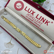 2 In 1 Fashionable Design Gold Plated Pokal Bracelet For Men - BR - 023
