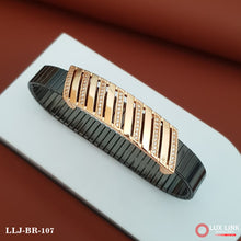 Trending Design Rose Gold & Black Color Bracelet for Men - BR - 107