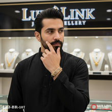 Trending Design Rose Gold & Black Color Bracelet for Men - BR - 107