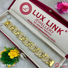 Gents 1 Gram Gold Plated C Into C Exciting Design Bracelet With Diamonds - BR - 108