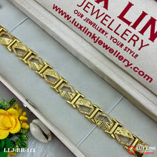 1 Gram Gold Plated With Diamond Fashionable Design Bracelet For Men - BR - 113