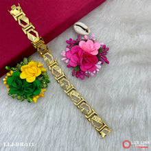 1 Gram Gold Plated With Diamond Fashionable Design Bracelet For Men - BR - 113