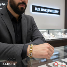 Delight Gold and Rhodium Plated Bracelet for Men - BR - 114