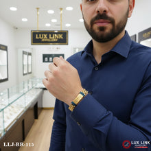 Distinctive Design Best Quality Golden Color Bracelet For Men - BR - 115