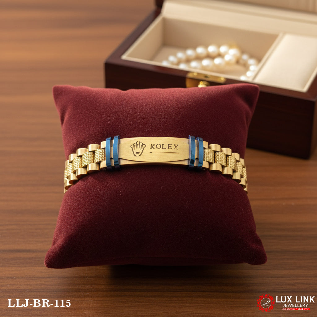 Distinctive Design Best Quality Golden Color Bracelet For Men - BR - 115