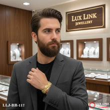 Cartier Design Men’s Fashion Gold Pleted Jaguar Logo Bracelet For Men - BR - 117