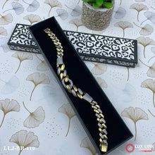 Golden Color Stainless Steel Cuban Link Bracelet for Men - BR - 119