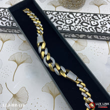 Golden Color Stainless Steel Cuban Link Bracelet for Men - BR - 119