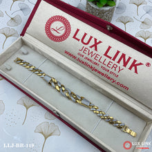 Golden Color Stainless Steel Cuban Link Bracelet for Men - BR - 119