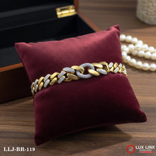 Golden Color Stainless Steel Cuban Link Bracelet for Men - BR - 119