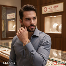 Excellent Design Best Quality Rose Gold Color Bracelet For Men - BR - 120