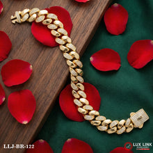 Chic & Shiny with Superior Quality Gold Cuban Bracelet for Men - BR - 122
