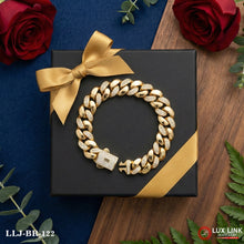 Chic & Shiny with Superior Quality Gold Cuban Bracelet for Men - BR - 122