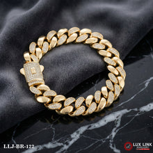Chic & Shiny with Superior Quality Gold Cuban Bracelet for Men - BR - 122