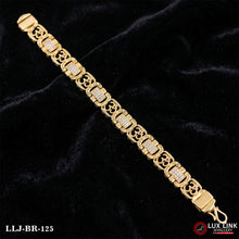 Gold Plated With Diamond Om Design Bracelet For Men BR -125