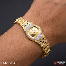 Nice Looking Men's Fashion Om Logo Bracelet For Men BR -126