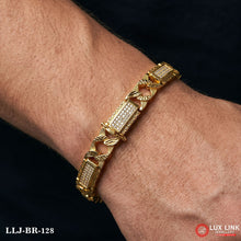 Gold with Diamond Lovely Design High-Quality ceramic Bracelet for Men BR- 128