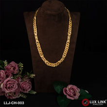 1 Gram Gold Plated Pokal With Nawabi Antique Design Chain For Men - CH - 003