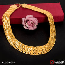 1 Gram Gold Plated Line Pokal Finely Detailed Design Chain For Men - CH - 005