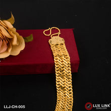 1 Gram Gold Plated Line Pokal Finely Detailed Design Chain For Men - CH - 005