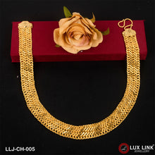 1 Gram Gold Plated Line Pokal Finely Detailed Design Chain For Men - CH - 005