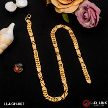 1 Gram Gold Plated Pokal With Nawabi Gorgeous Design Chain For Men - CH - 007