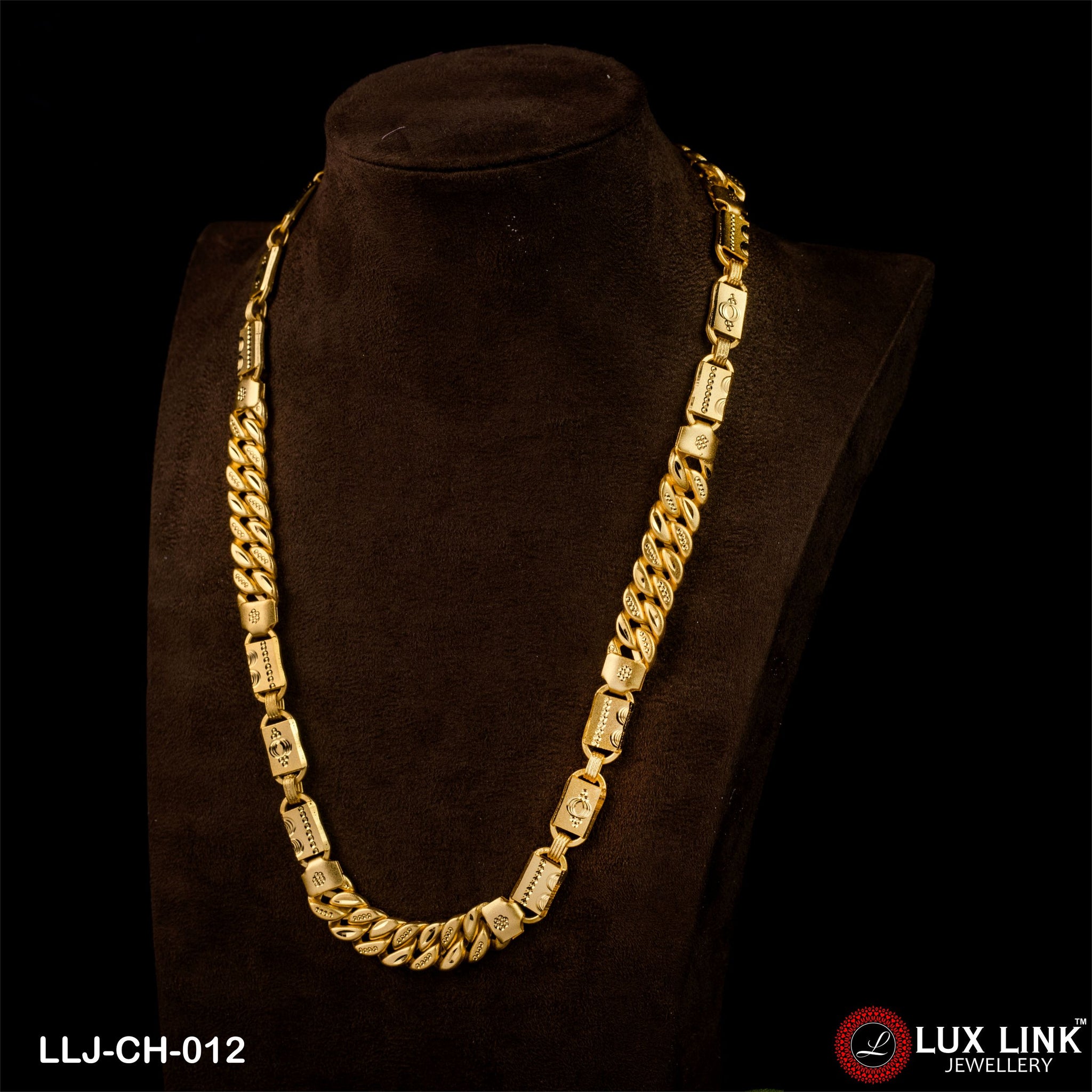 1 Gram Gold Forming Pokal Nawabi Superior Quality Unique Design Chain - CH - 012
