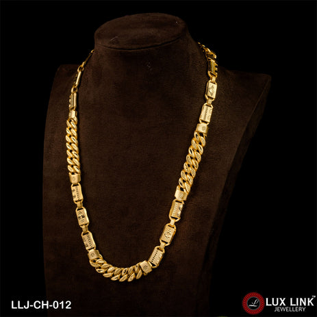1 Gram Gold Forming Pokal Nawabi Superior Quality Unique Design Chain - CH - 012
