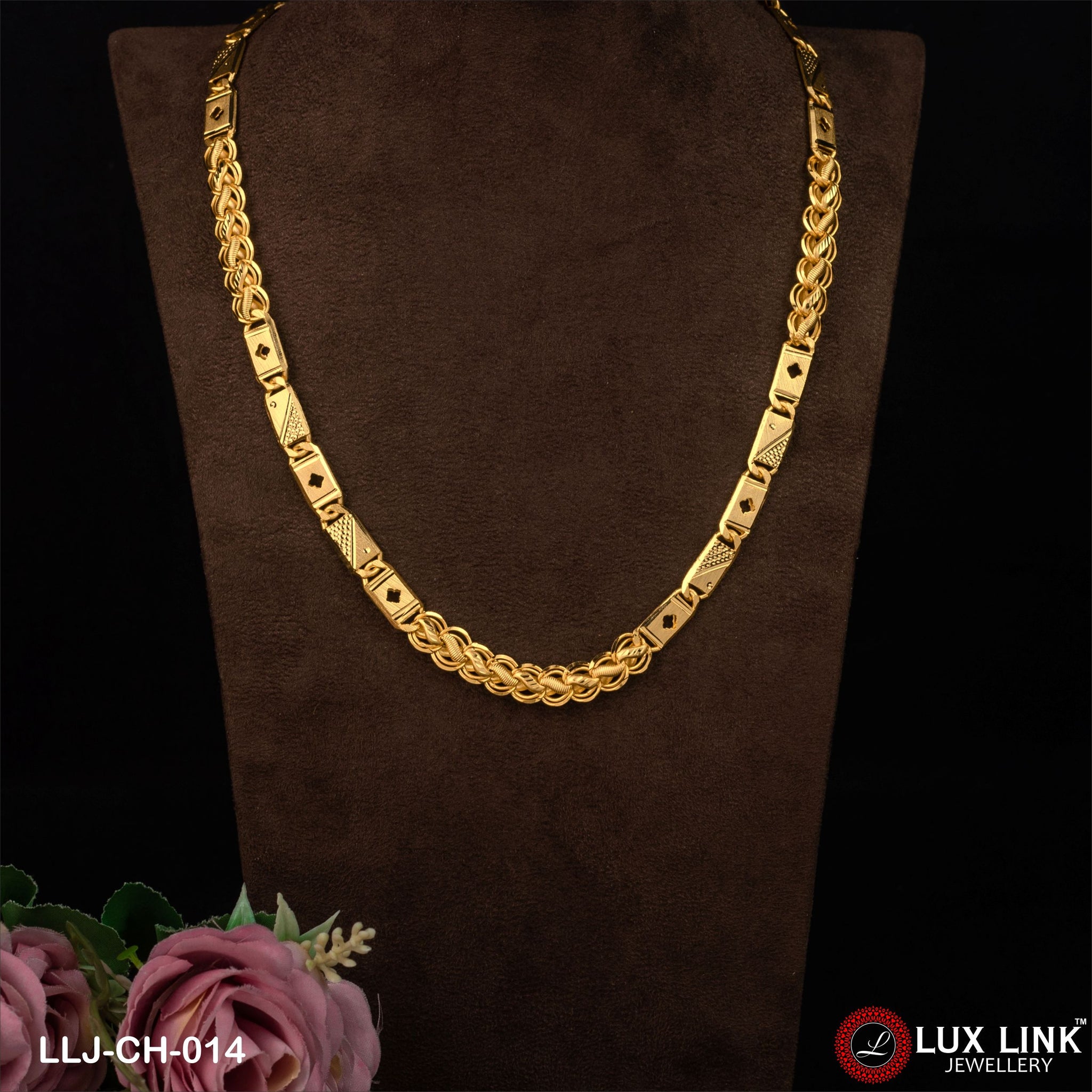 1 Gram Gold Plated Amazing Design Nawabi With Kohli Chain for Men - CH - 014