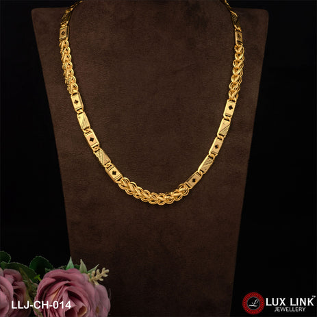 1 Gram Gold Plated Amazing Design Nawabi With Kohli Chain for Men - CH - 014