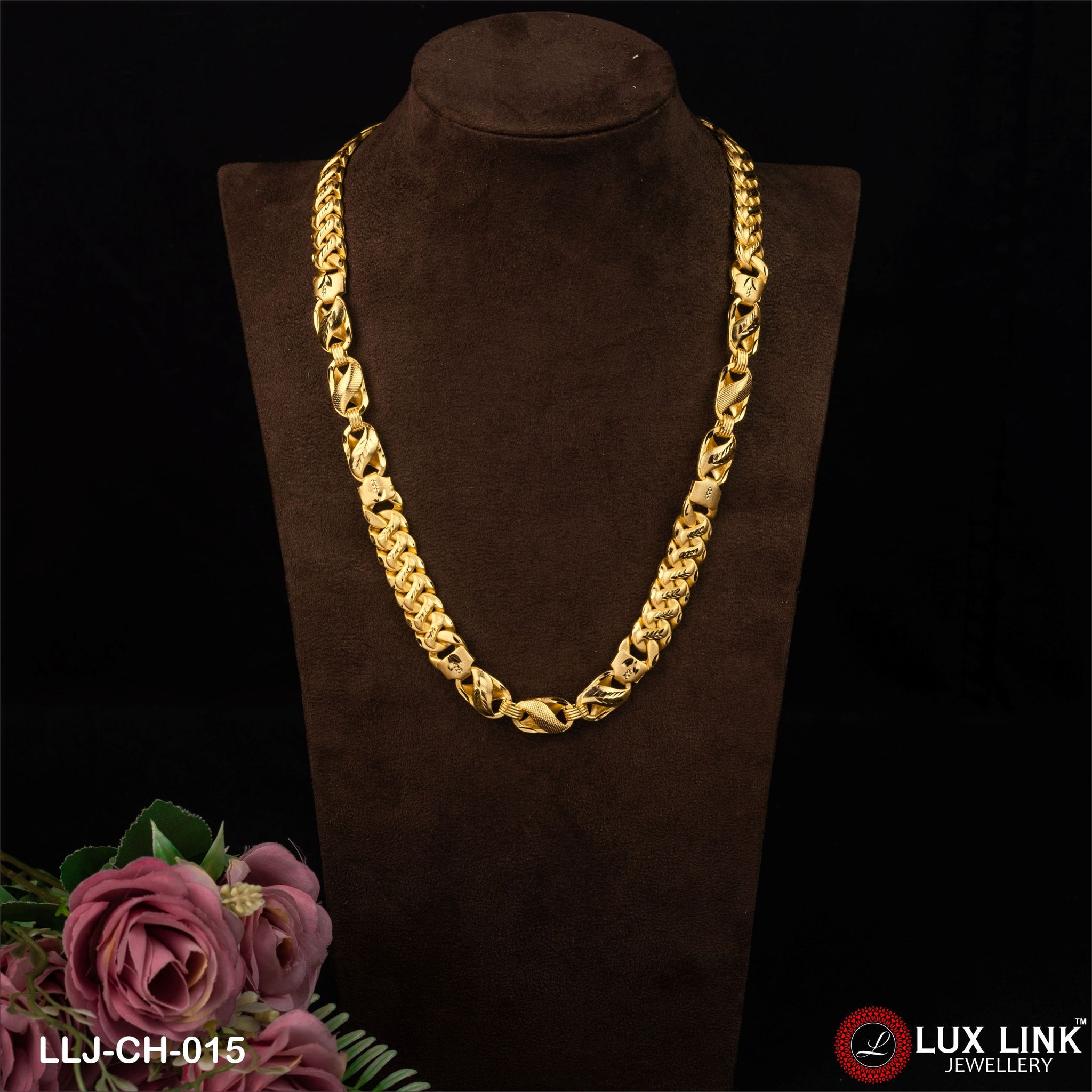 1 Gram Gold Plated 2 In 1 Best Quality Kohli Chain for Men - CH - 015