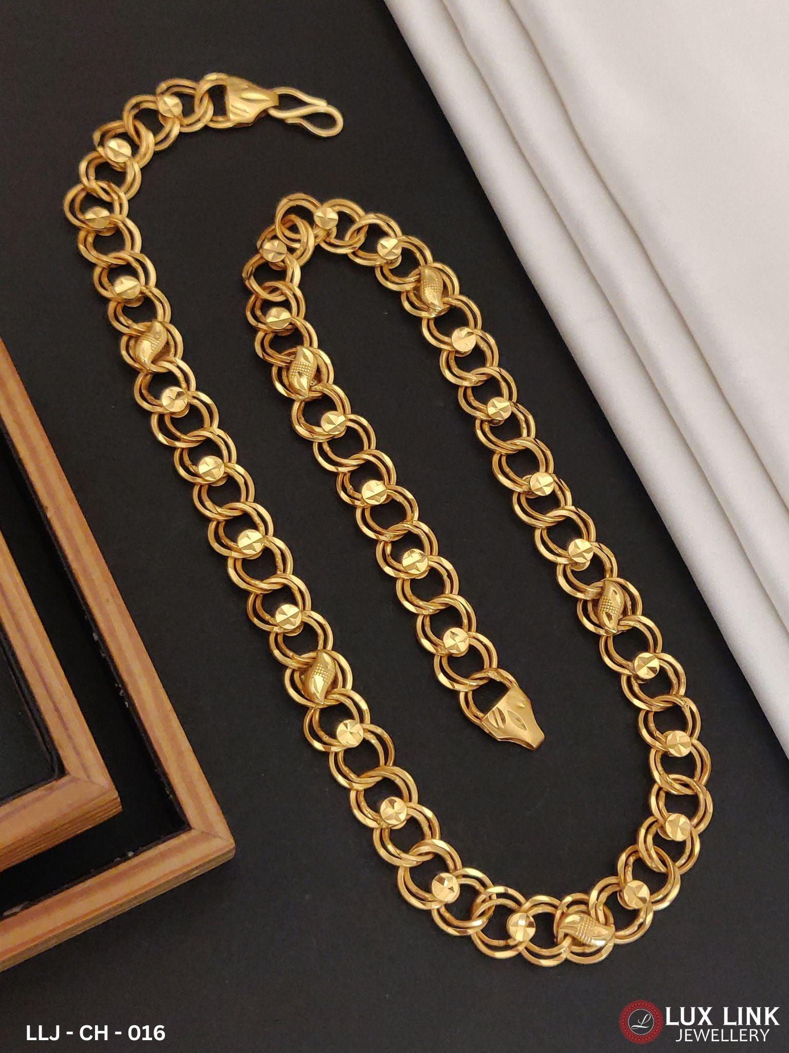 Superior Qulity Men’s Fashion Round kadi Koyli Chain CH-016 - Lux Link Jewellery