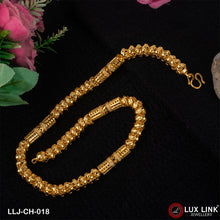 Rajwadi with Diamond Finely Detailed Design Gold Plated Chain for Men - CH - 018